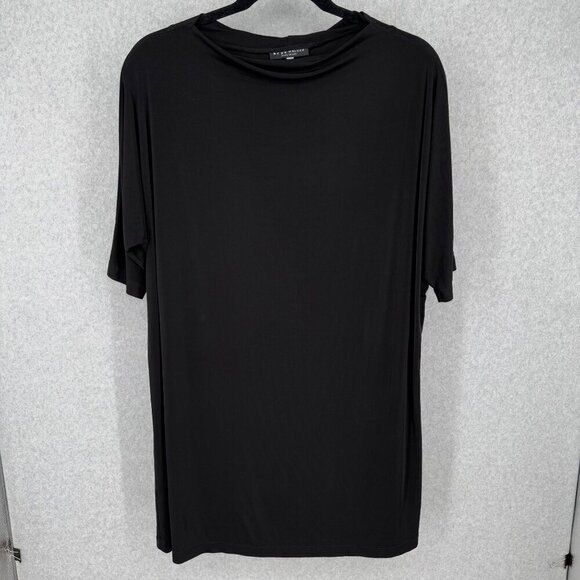 Bryn Walker Oversized Tunic Dress Size M Black Stretch Lagenlook Neutral Stretch - Picture 1 of 12